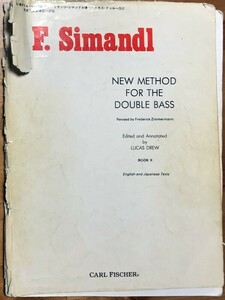 シマンドル 新ダブル・ベース教則本・Book.2 (コントラバス・ソロ) 輸入楽譜 Simandl New Method for The Double Bass - Book 2 洋書