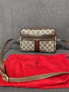 GUCCI グッチ ショルダーバッグ シェリーライン GG 斜め掛け カバン レディース GGスプリーム オールドグッチ PVC レザー Bag 保存袋 1円〜