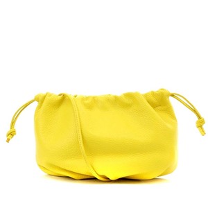 アヤコ ayako Leather KINCHAKU ショルダー バッグ ワンショルダー 斜め掛け クラッチバッグ 巾着 カーフレザー 4way LIGHT YELLOW