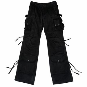 JPG Jean Paul GAULTIER ジャン ポール ゴルチエ カーゴ パンツ ボトムス pants ゴルチェ アーカイブ VINTAGE ビンテージ 古着 ブラック 50