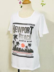 GOOD THING IS ALWAYS BEAUTIFUL 『NEWPORT BEACH』デザイン　半そでTシャツ　ホワイト　サイズ L