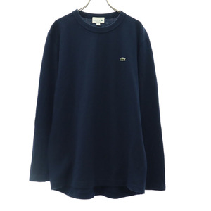 ラコステ 長袖 鹿の子 Tシャツ M ネイビー LACOSTE ワンポイント カットソー ロンT メンズ