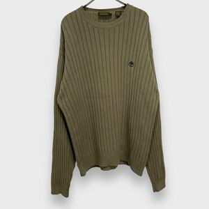 送料無料☆90s☆Timberland☆ティンバーランド☆リブ編みニット☆カーキ☆XL