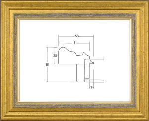 額縁　油絵/油彩額縁 UVカットアクリル付 8164 F12号 ゴールド