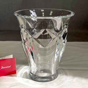 ［道］Baccarat バカラ フラワーベース クリスタルガラス 花瓶 高さ17cm