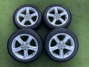 ◆希少！ アウディ A4 純正 ◆ 17x7.5J+45/PCD:112/5穴◆4本. CintURato P6. 225/50R17.2020年製.バリ山