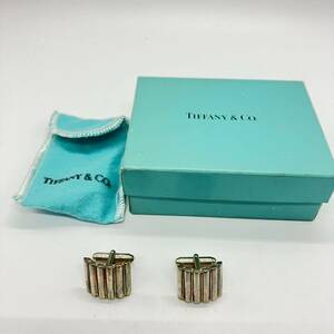 1円〜 5☆ TIFFANY&Co カフス 750 K18 シルバー925 SILVER 刻印 シルバー製品 ティファニー アクセサリー Tiffany ブランド 外箱付き