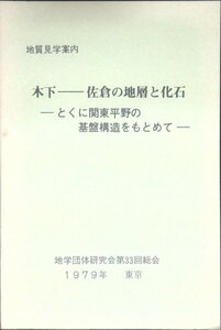 1979年■地質学見学案内「木下ー佐倉の地層と化石-とくに関東平野の基盤構造をもとめて」地学団体研究会第33回総会　地形図-露頭の説明