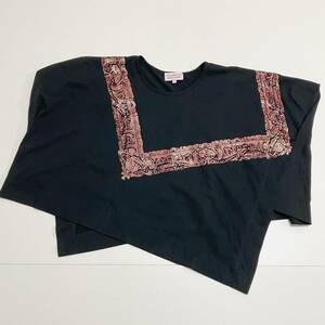 vivienne westwood RED LABEL 額縁 オーブ プリント 変形 カットソー 黒 2サイズ ヴィヴィアンウエストウッド Tシャツ archive 4080073