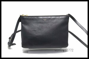 希少美中古■CELINE トリオ レザー ショルダーバッグ セリーヌ■1114bu4467920