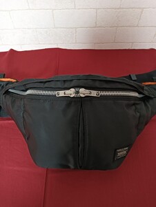 美品! PORTER ポーター TANKER タンカー ウエストバッグ Lサイズ! ブラック WAIST BAG 吉田カバン ショルダーバッグ ボディバッグ バッグ