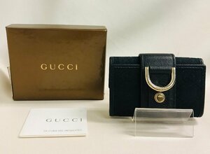 GUCCI　グッチ　GG柄　6連キーケース　キャンバス×レザー　未使用　qob.YMK02