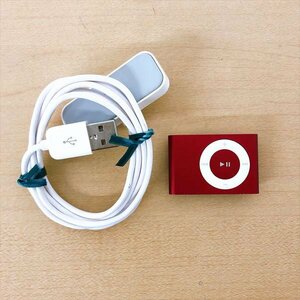 924*ipod shuffle 第2世代 レッド Apple Model A1204 充電器付き