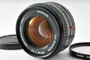 24【動作美品】Minolta ミノルタ レンズ MD ROKKOR 50mm F/1.4 MF 