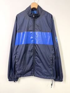 90s STUSSY ステューシー ナイロン ジャケット Jacket ライン M 紺タグ ネイビー スポーツ ブルゾン