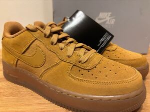 即決24.5cm NIKE GS AIR FORCE1 LOW Wheatナイキ GS エアフォース1 ロー ウィート 新品未使用国内正規