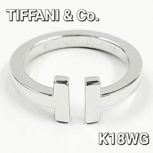 【ティファニー】TIFFANY&Co. Tスクエア 18金 K18 WG ホワイトゴールド リング 指輪