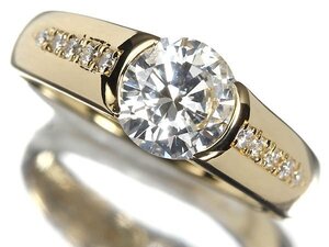 IVL14274S【1円～】新品【RK宝石】《Diamond》上質ダイヤモンド 特大1.005ct!! 極上脇石ダイヤモンド K18 超高級リング ダイヤ