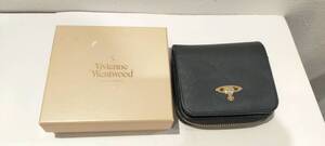 Vivienne Westwood サフィアーノ ミディアム ジップ ウォレット ラウンドファスナー財布 321524 黒 箱有 良品 ヴィヴィアン ウエストウッド