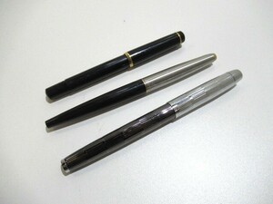 ☆☆同梱不可【S送900円】　760　万年筆3本セット　PARKER　PELIKAN　筆記用具　文房具　筆記未確認　バラ売り不可