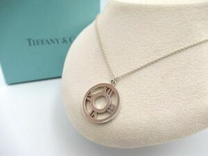 ☆TIFFANY&Co. ティファニー ATLAS アトラス サークル ネックレス ペンダント シルバー925 SV925 SILVER 中古 アクセサリー レディース☆