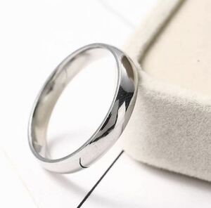 新品　21号　ステンレスリング シルバー 銀 ユニセックス 金属アレルギー シンプル ステンレス 高品質 結婚指輪 男女兼用 メンズ　送料無料