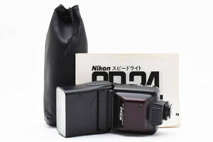 167 [外観美品] Nikon Speedlight SB-24 フラッシュ バッテリーコンパートメント緑色・液漏れ修復済み 動作良好 2336029