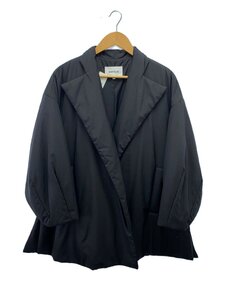 ENFOLD◆ASYMMEETRY SAILOR-COLLAR JACKET/ジャケット/36/ポリエステル/BLK/無地//