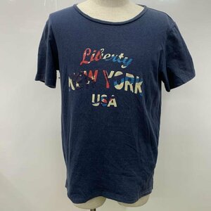 BEAMS M ビームス Tシャツ 半袖 無地 ロゴ プリント T Shirt 紺 / ネイビー / 10023402