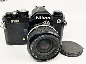 シャッターOK Nikon ニコン FM2N NIKKOR 24mm 1:2.8 一眼レフ フィルムカメラ ブラックボディ レンズ 現状品 1631Y15-9