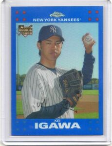 ●井川 慶　カード　Vol.32　2007TOPPS CHROME #322 BLUE REFRACTOR　ルーキー　ニューヨーク・ヤンキース