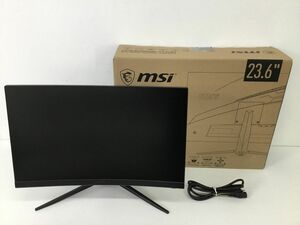 ●営FU803-140 【通電確認済み】 MSI Optix MAG241CV 3EA21 23.6インチ 液晶 ディスプレイ 湾曲パネル ゲーミング モニター