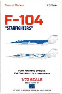 1/72 Caracal Models カラカルモデルスデカール CD72094 - F-104 "Starfighters" 