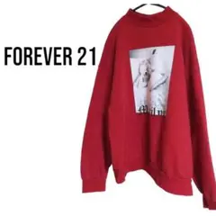 FOREVER21 マリリンモンロー プリント スウェット Lサイズ メンズ 赤