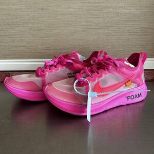 未使用 NIKE OFF WHITE ZOOM FLY TULIP PINK ナイキ オフホワイト ズーム フライ チューリップ ピンク