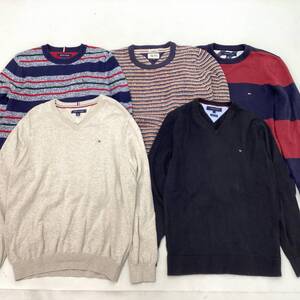 ■ TOMMY HILFIGER, DENIM トミーヒルフィガー ニット セーター 5点 まとめ商品 メンズ レディースMIX 中古卸 2.22kg