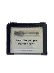 beautiful people◆2つ折り財布/レザー/BLK/レディース