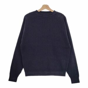 CIOTA 新品 Cable-knit Sweater サイズ5 KNLM-102 定価35200円 セーター コットン ニット 23AW ネイビー シオタ 4-0927M 247551