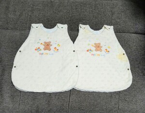 美品☆と中古 妖精の森 スリーパー おくるみ 2枚 セット 日本製 50 60 70 80