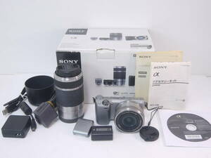 827 SONY α NEX-5R ダブルレンズキット ソニー ミラーレス一眼 カメラ E3.5-5.6/PZ 16-50 OSS//4.5-6.3/55-210 OSS//SELP1650/SEL55210