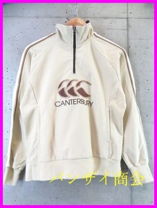 4101b20◆良品です◆CANTERBURY カンタベリー ハーフジップ スウェットシャツ M/トレーナー/ラガーシャツ/ジャケット/ワールドカップ/女性