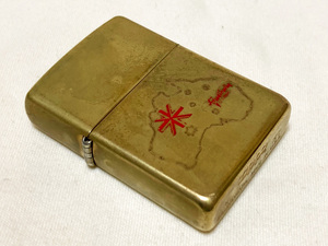 ♪1995年製 ZIPPO SOLID BRASS『Australia』ジッポー ソリッドブラス『オーストラリア』中古簡易清掃済 真鍮無垢♪