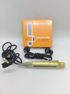 e534◇SONY ソニー MD WALKMAN MDウォークマン MZ-E77 ポータブル MDプレーヤー リモコン RM-MZ2S イヤホン 再生OK【訳あり】250107