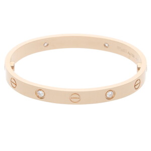 カルティエ 新型LOVE BRACELET 4P DIAMONDS サイズ:16 18KPG 4Pダイヤラブブレスレット 中古 GZ11