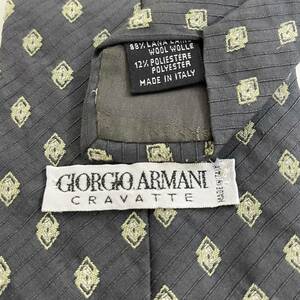 GIORGIO ARMANI(ジョルジオアルマーニ) グレー菱形ドットネクタイ