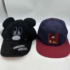 東京ディズニーリゾートミッキーマウス ボアキャップ ＆90sビンテージキャップ