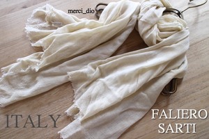 定価５万 ＜FalieroSarti＞ ファリエロサルティ silk／wool／cashmere ソリッド 大判ストール クリームイエロー ドゥーズィエムクラス 美品