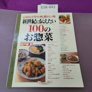 E58-043 心温まる手作りの味、懐かしい味新世紀に伝えたい100のお惣菜 城戸崎 愛