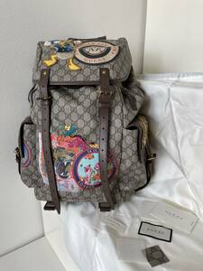 限定値下げ！GUCCI グッチ GGスプリーム　リュックサック　エンブロイダリー　ディズニー　ドナルドダック　