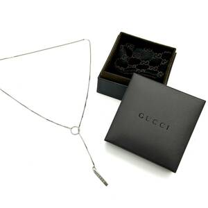 TY1238■【750刻印】GUCCI グッチ ラリアット 18金 ネックレス 箱 保存袋あり 金 K18 レディース ブランド アクセサリー